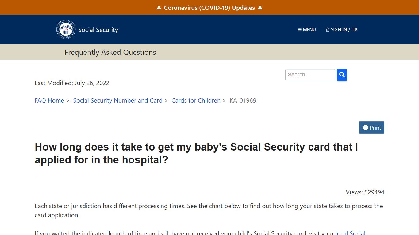 How long does it take to get my baby's Social Security card that I ...